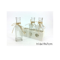 Portafiori bianco legno con...