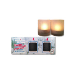 Lady venezia candele profumate c on bicchiere pz.2 morbido cotone