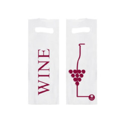 Shoppers plastica 1 bottiglia cm.16+10x38 trasparente wine pz.50 shb451t