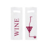 Shoppers plastica 1 bottiglia cm.16+10x38 trasparente wine pz.50 shb451t