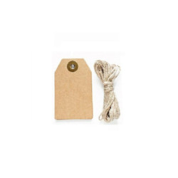 Tag con cordino in juta cm...