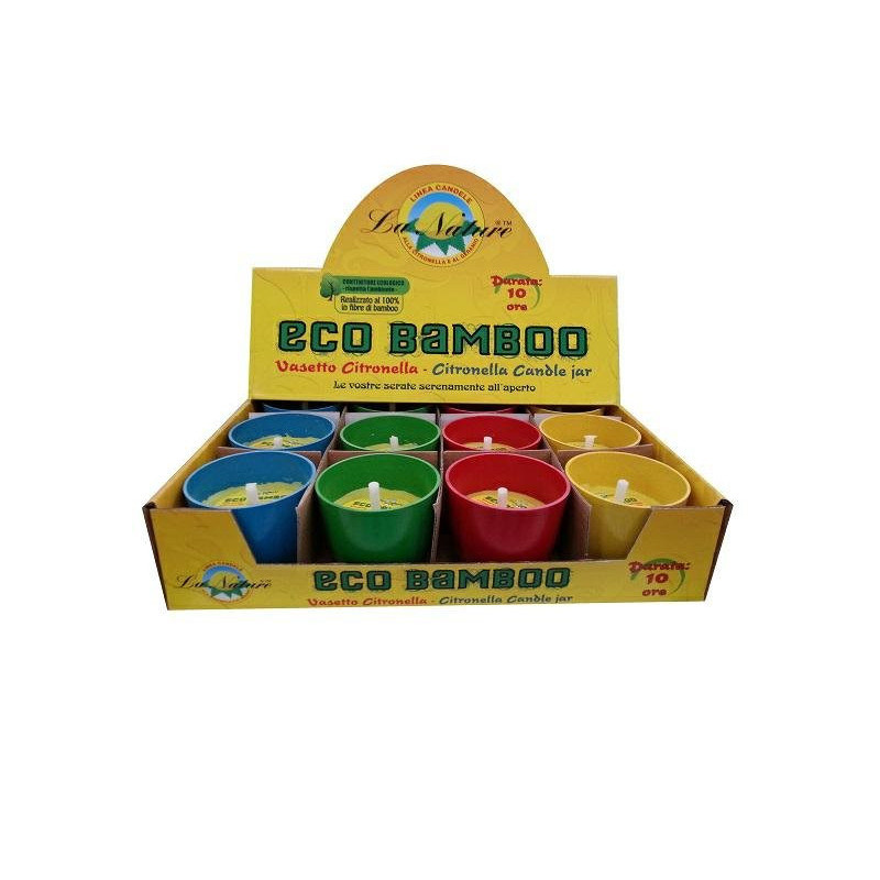 La nature citronella in bicchiere bamboo d.6,5 durata 10 ore