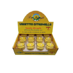 La nature citronella in bicchiere di vetro d.5,5 durata 10 ore