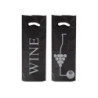 Shoppers plastica 1 bottiglia cm .16+10x38 nero wine pz.50 shb451