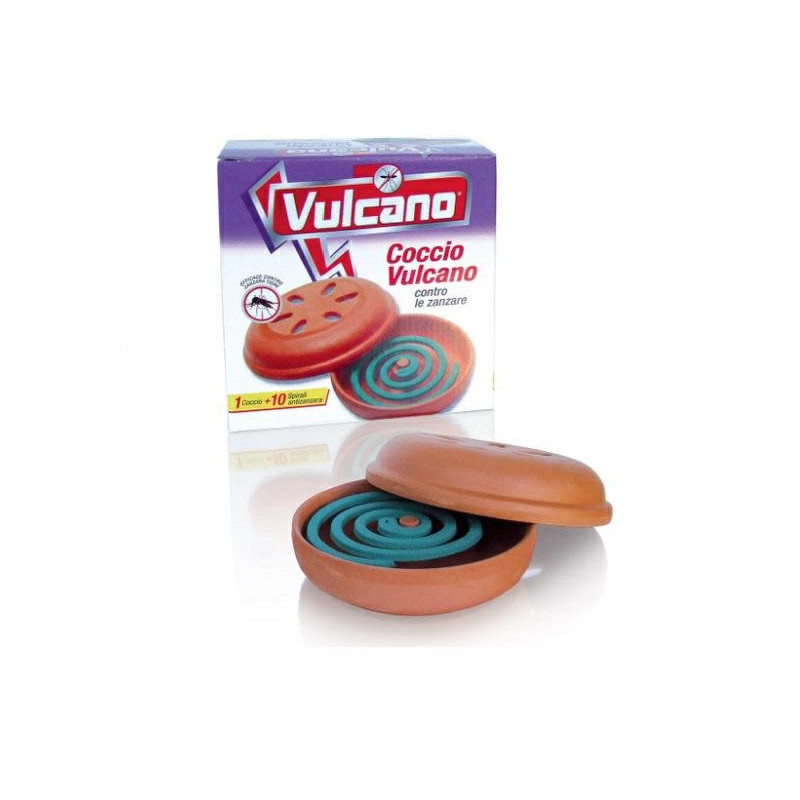 Vulcano coccio per spirali antizanzare + pz.10 spirali