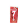 Candela a forma di numero n.7 rosso