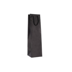 Borsa carta 1 bottiglia cm.11,5+11,5x42 nera per magnum bca338n