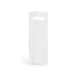 Shoppers plastica 1 bottiglia cm.16+10x38 trasparente pz.50 shb771t