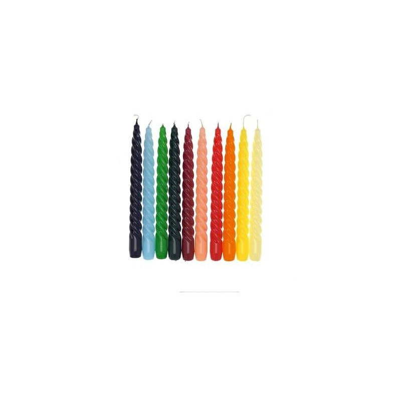 Candele tortiglione pz. 6 laccat e rosa