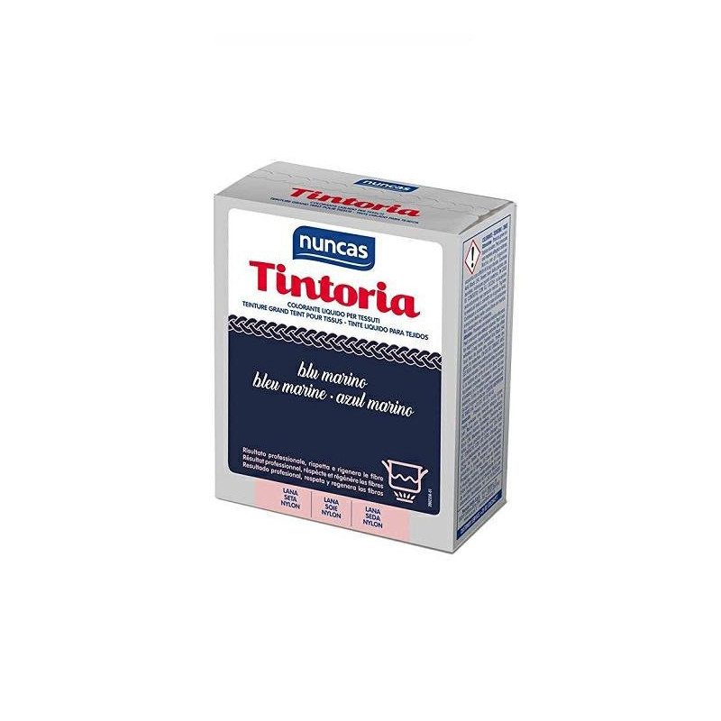 Nuncas tintoria lana blu marino