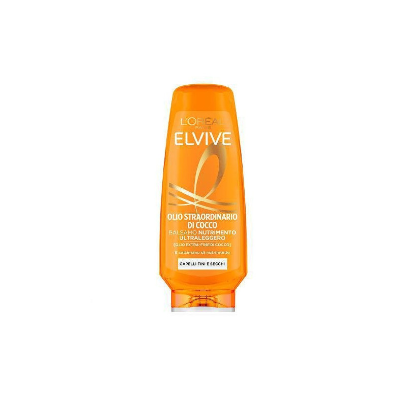 Elvive balsamo ml.200 olio straordinario olio di cocco capelli fini