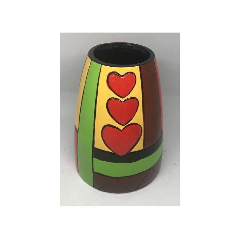 Portafiori decorato cuori 13x21 ac13688