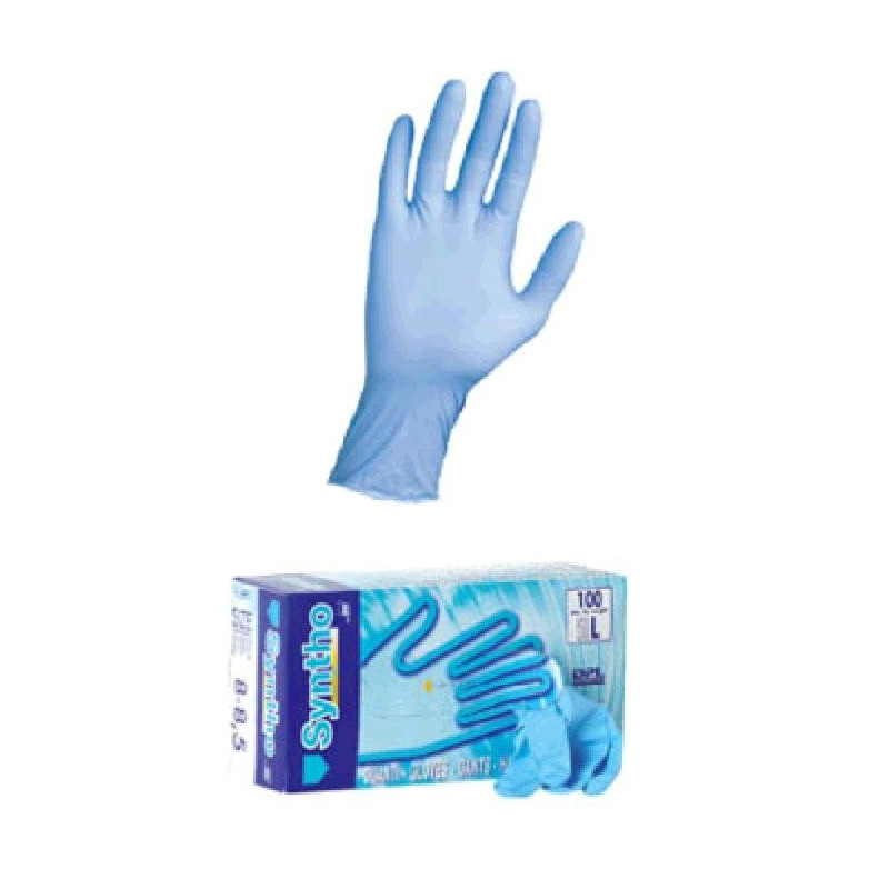 Guanti ico nitrile syntho powderfree 777 pz.100 tg.8/8,5 l 1919