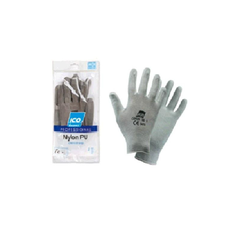 Guanti ico maglia nylon pu tg.10 xxl grigio
