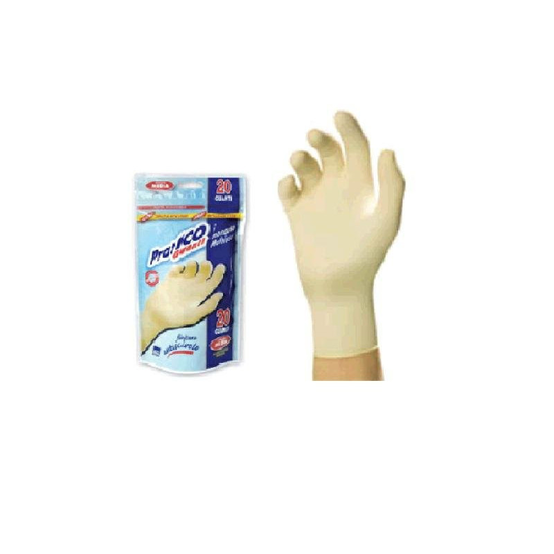 Guanti ico lattice manolinda pz.20 tg. 8/8,5 l