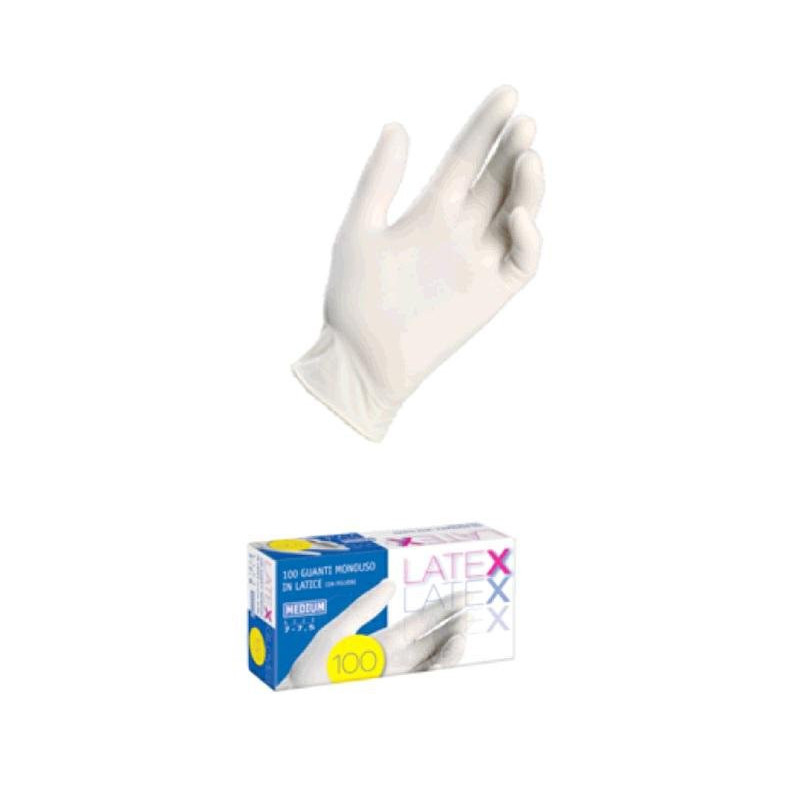 Guanti ico lattice latex 521 pz.100 tg.6/6,5 s 1919