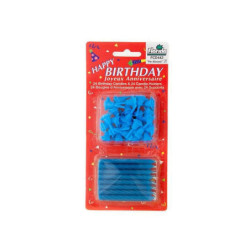 Candeline compleanno + supporto pz.24 celeste