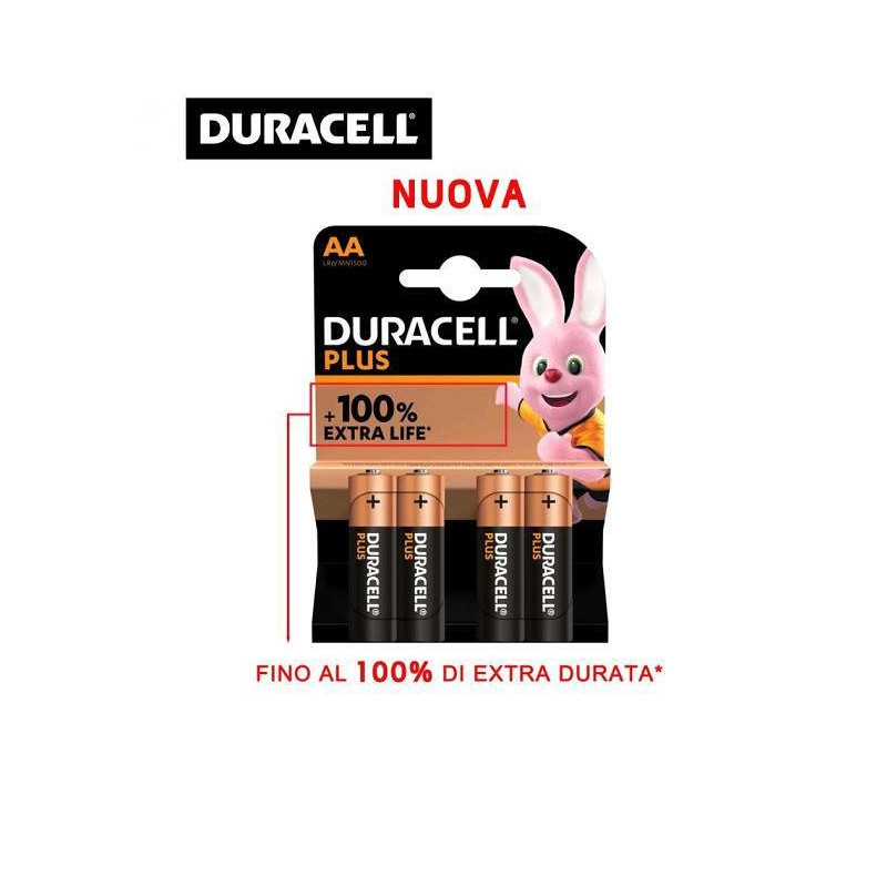 Duracell pile plus mn1500 stilo aa 1,5v pz.4