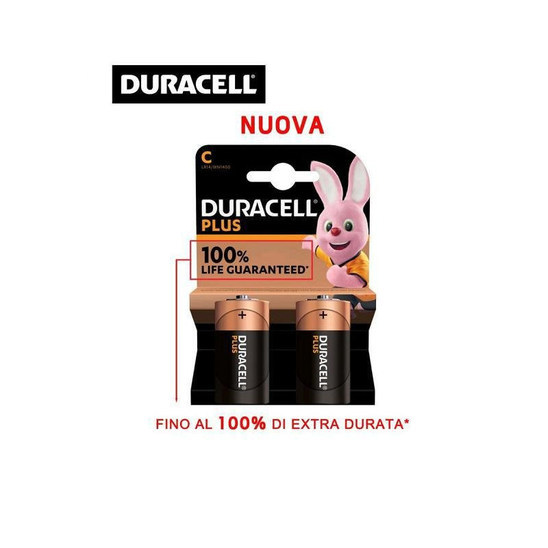 Duracell pile plus mn1400 mezzatorcia c 1,5v pz.2