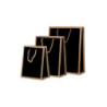 Borsa carta cm.26+9x32 gold fram e nero shc973n