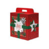 Scatola cartone manigliata cm.33 x24x34 natale tartan art.200s/v105