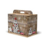 Scatola cartone manigliata cm.43 x26x34 natale snowflakes art.400s/v109