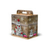 Scatola cartone manigliata cm.33 x24x34 natale snowflakes art.200s/v109