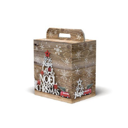 Scatola cartone manigliata cm.30 ,5x23x34 natale snowflakes art.100s/v109