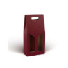 Scatola cartone 2 bottiglie cm.18x9x38 bordeaux ondulato art.vn2s/cbo