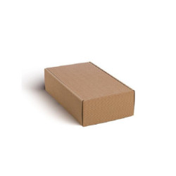 Scatola cartone 2 bottiglie cm.2 0x33x9 avana ondulato stesa art.cf2s/cav