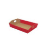 Cesto cartone ondulato rosso cm. 31x24,5x6 art.1510w/cro con maniglie