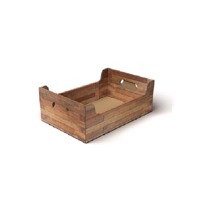Cassetta cartone color legno cm. 35,5x24x12,5 art.1620s/v098