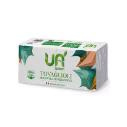 Ua  green tovaglioli 1 velo cm.33x33 pz.150 gr.250 bianchi