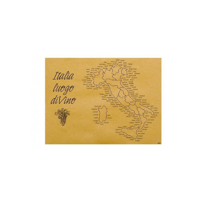 Tovaglia carta paglia stampa italia luogo divino cm.30x40 pz.500