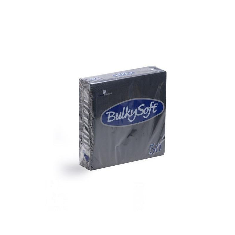 Bulky soft tovaglioli 2 veli cm. 33x33 pz.50 nero