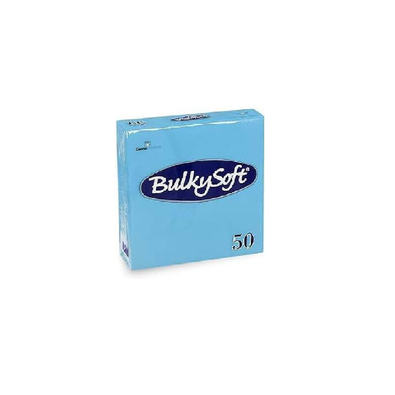 Bulky soft tovaglioli 2 veli cm.33x33 pz.50 celeste