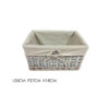Cesto rettangolare foderato cm.35x27x18 grigio art.533162