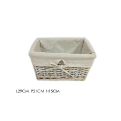 Cesto rettangolare foderato...