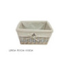 Cesto rettangolare foderato cm.29x21x15 grigio art.533161