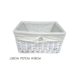 Cesto rettangolare foderato...