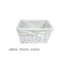 Cesto rettangolare foderato cm.2 9x21x15 bianco art.533121