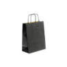 Borsa carta duplex cm.16+ 8x21 manico intrecciato nero