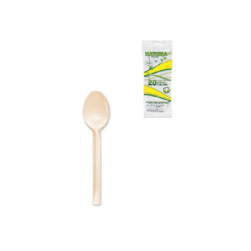 Cucchiai plastica biodegradabile mater-bi pz.20 aristea