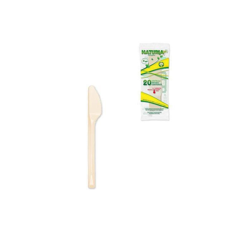 Coltelli plastica biodegradabile mater-bi pz.20 aristea