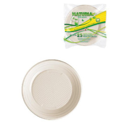 Piatti plastica biodegradabile mater-bi pz.25 fondi aristea