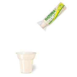 Bicchieri plastica biodegradabile mater-bi bianchi cc. 70 pz.50 aristea