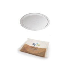 Piatti plastica biodegradabile m ater-bi pz. 8 pizza gr.32 ilip max 70°