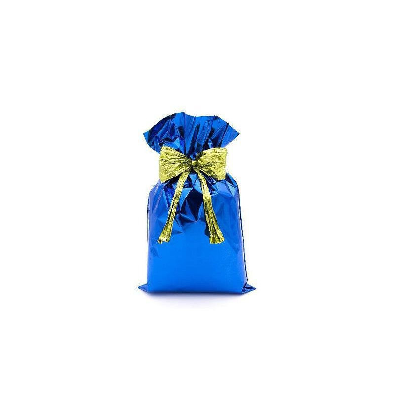 Sacchetto metallizzato cm.10x15 tinta unita blu
