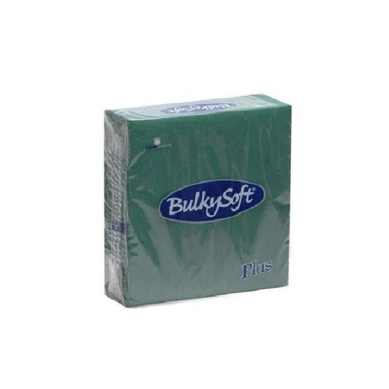 Bulky soft tovaglioli 2 veli cm.38x38 plus pz.40 verde foresta
