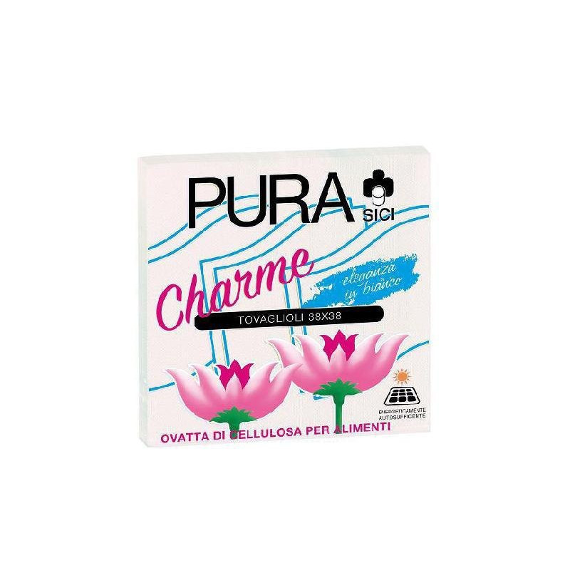 Pura tovaglioli charme 2 veli cm.38x38 pz.40 punto a punto bianchi